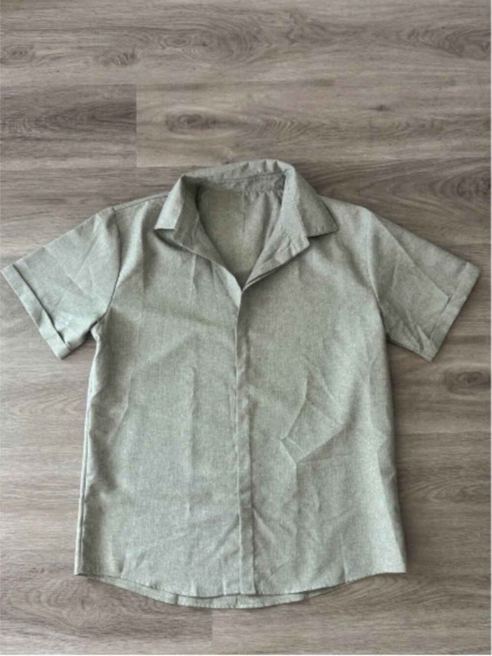 Grey Monaco Short Sleeve Button Up Shirt